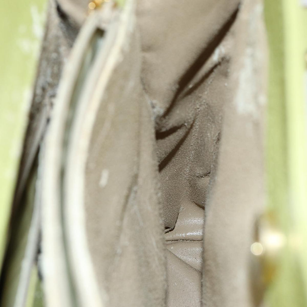 GUCCI Bamboo Hand Bag Suede Green 002 123 0260 79157