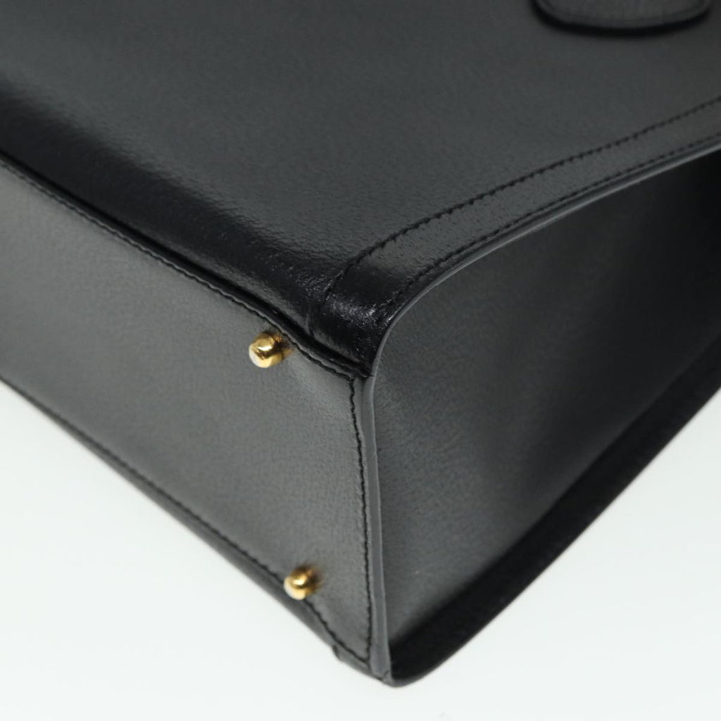 GUCCI Bamboo Hand Bag Leather Black 002 123 0260 79158