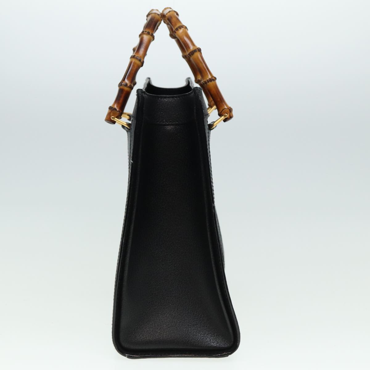 GUCCI Bamboo Hand Bag Leather Black 002 123 0260 79158