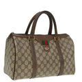 GUCCI GG Supreme Web Sherry Line Boston Bag PVC Beige Red 40 02 007 79159