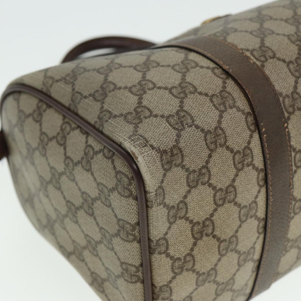 GUCCI GG Supreme Web Sherry Line Boston Bag PVC Beige Red 40 02 007 79159