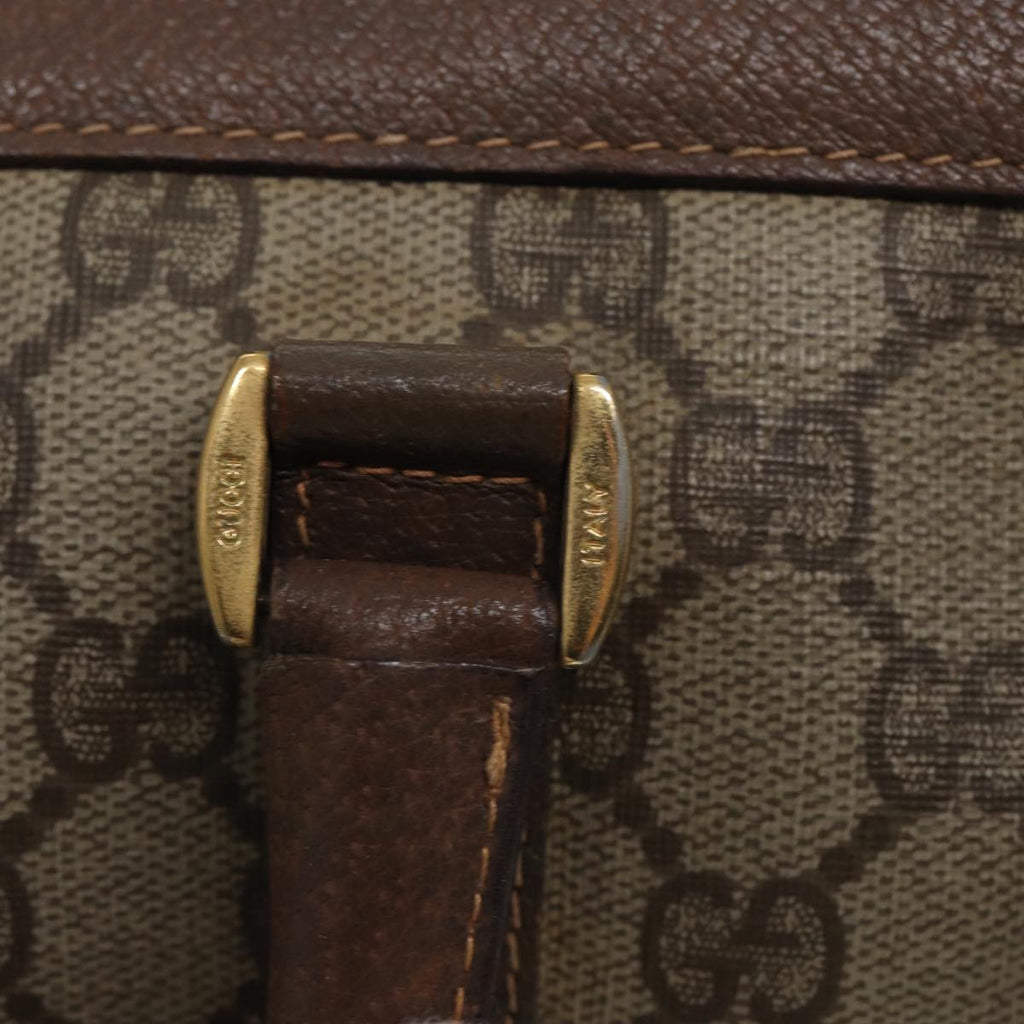 GUCCI GG Supreme Web Sherry Line Boston Bag PVC Beige Red 40 02 007 79159
