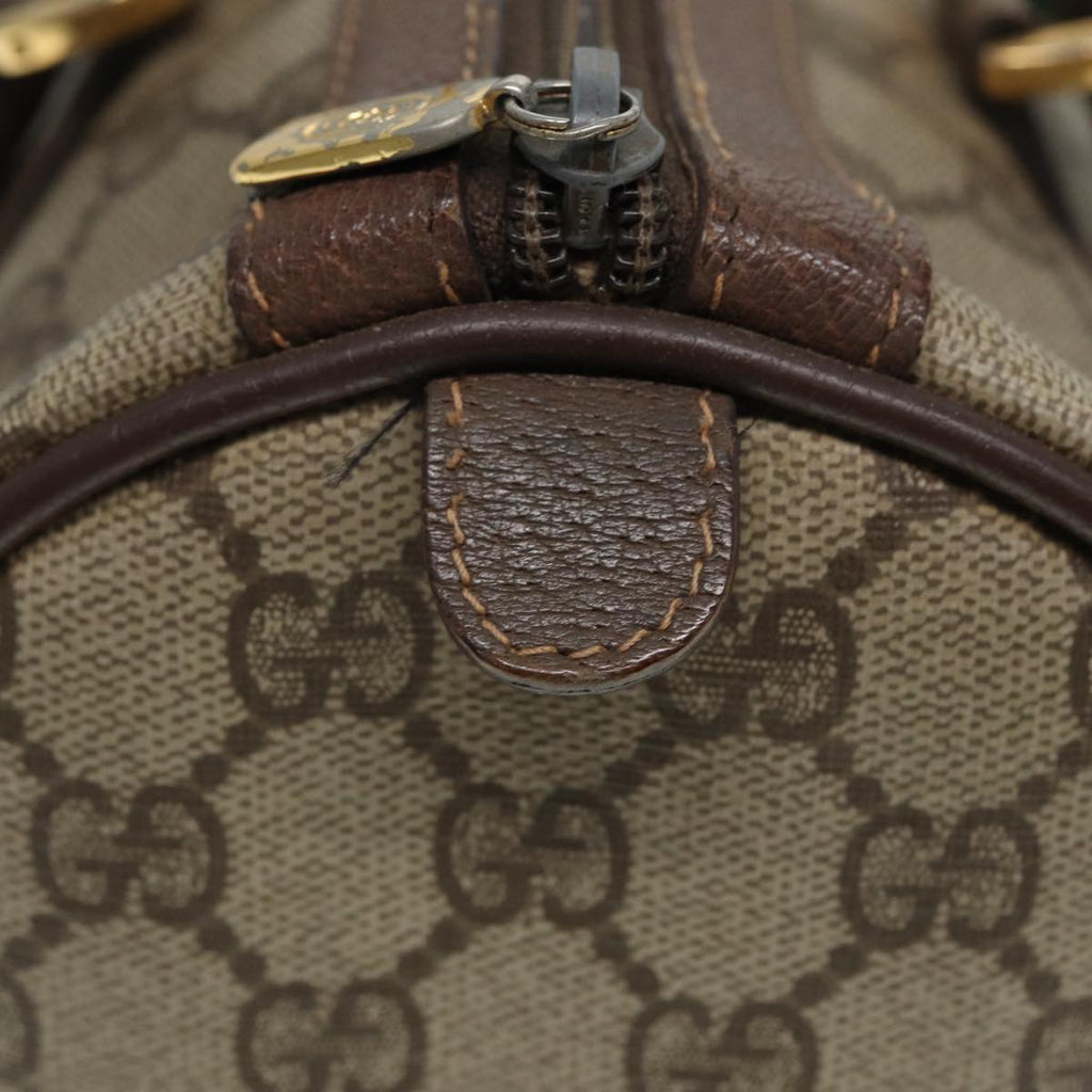 GUCCI GG Supreme Web Sherry Line Boston Bag PVC Beige Red 40 02 007 79159