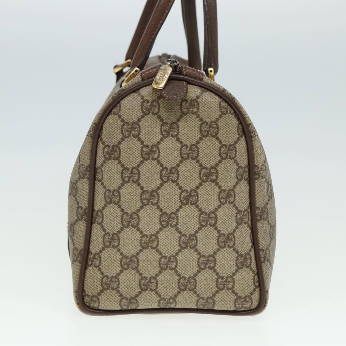 GUCCI GG Supreme Web Sherry Line Boston Bag PVC Beige Red 40 02 007 79159