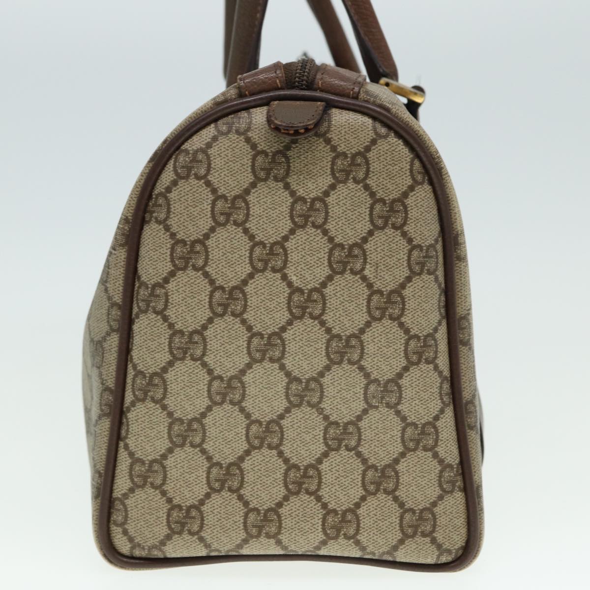 GUCCI GG Supreme Web Sherry Line Boston Bag PVC Beige Red 40 02 007 79159
