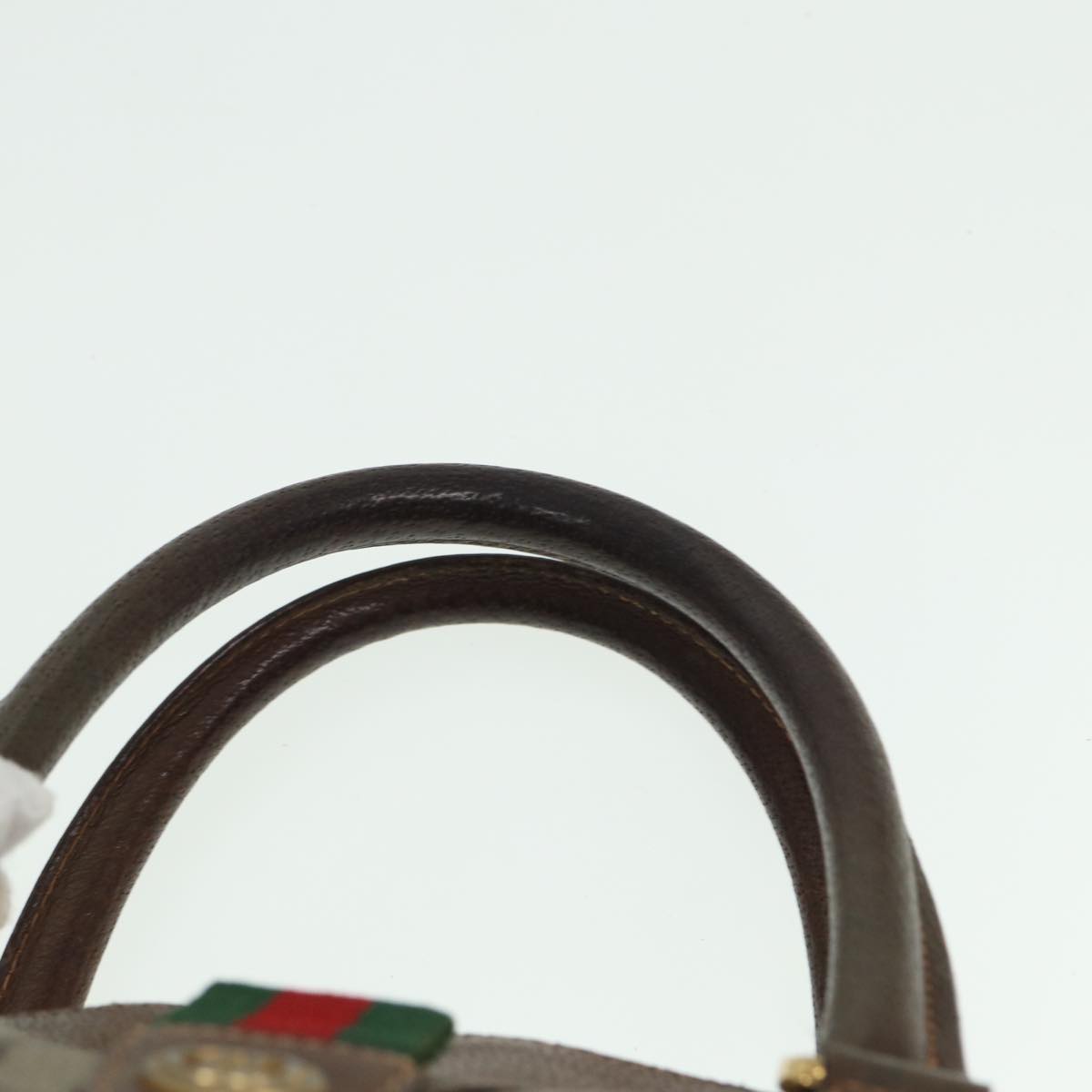 GUCCI GG Supreme Web Sherry Line Boston Bag PVC Beige Red 40 02 007 79159