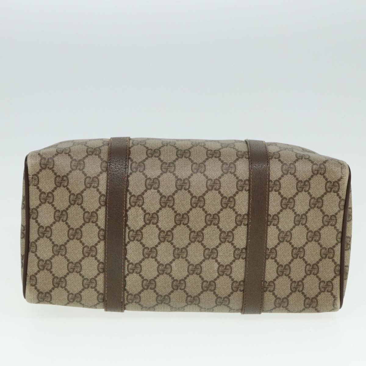 GUCCI GG Supreme Web Sherry Line Boston Bag PVC Beige Red 40 02 007 79159