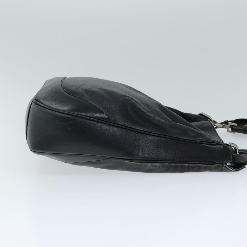 GUCCI Bamboo Hand Bag Leather Black 001 4058 79160