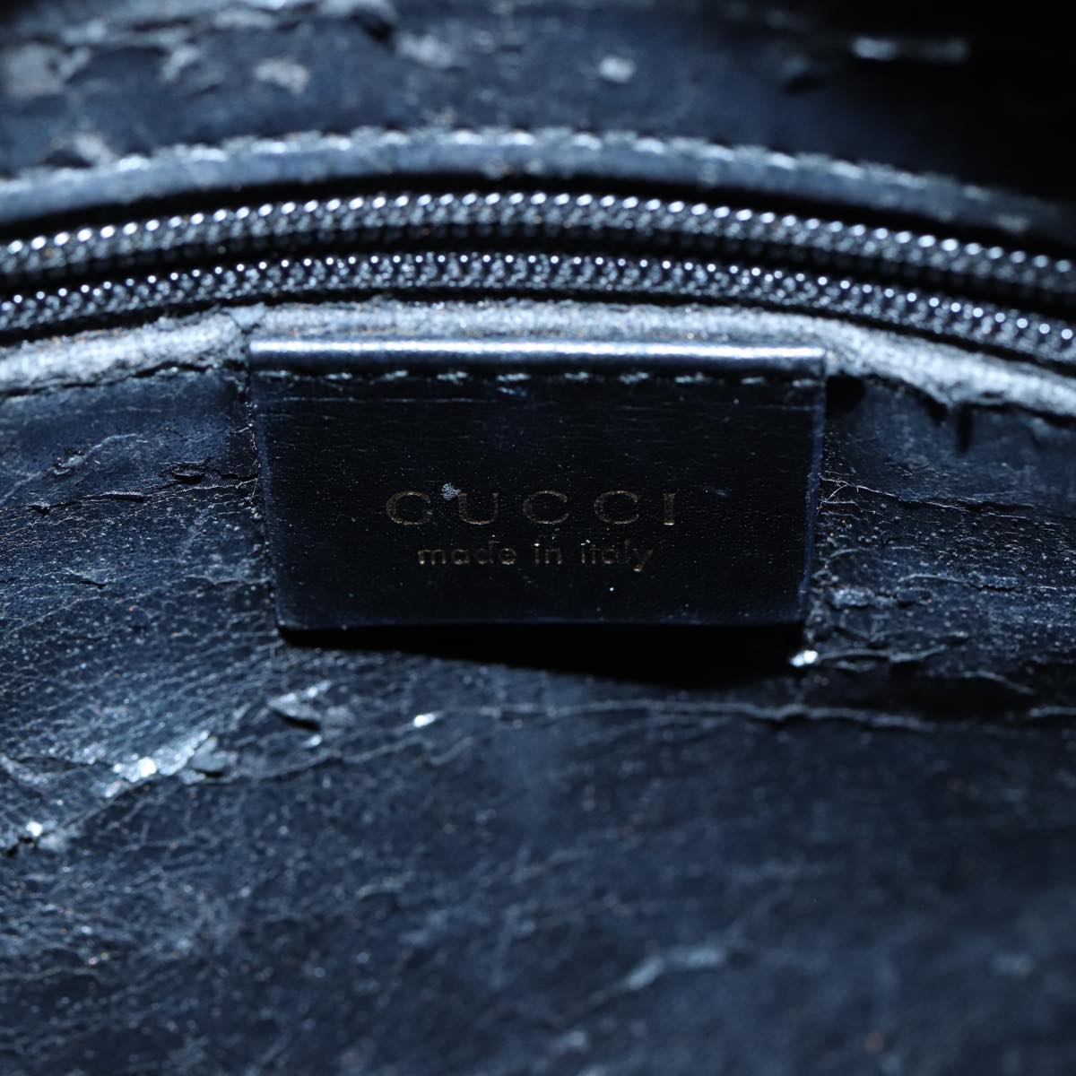 GUCCI Bamboo Shoulder Bag Leather Black 001 3007 3754 79162