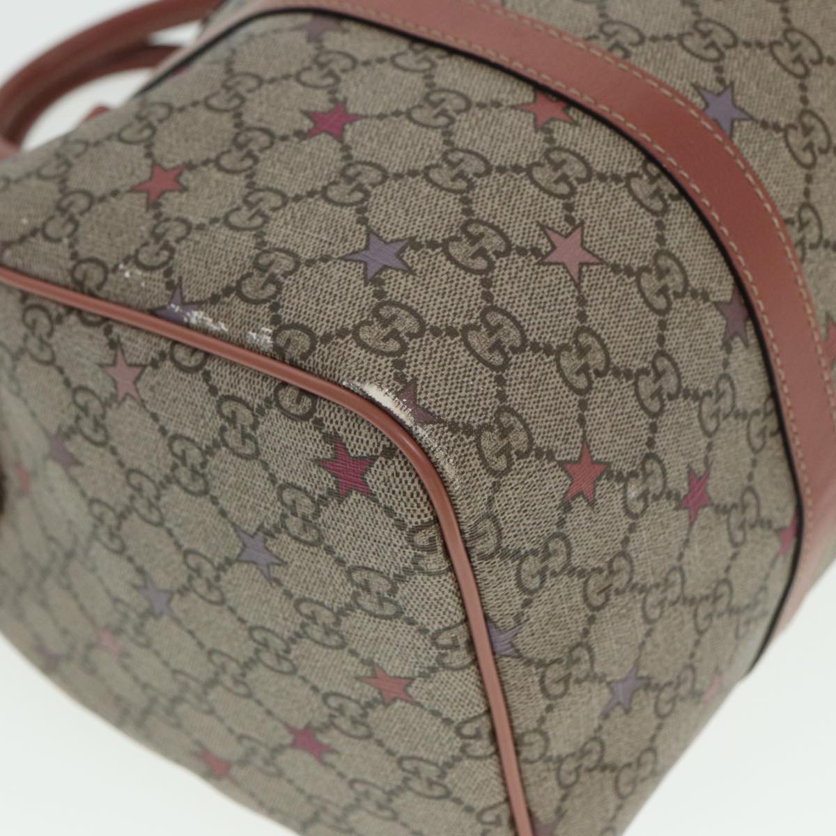 GUCCI GG Supreme Hand Bag PVC Beige 193603 79167