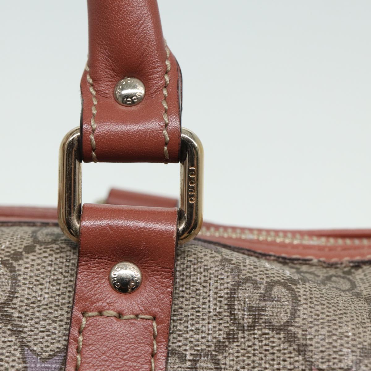 GUCCI GG Supreme Hand Bag PVC Beige 193603 79167
