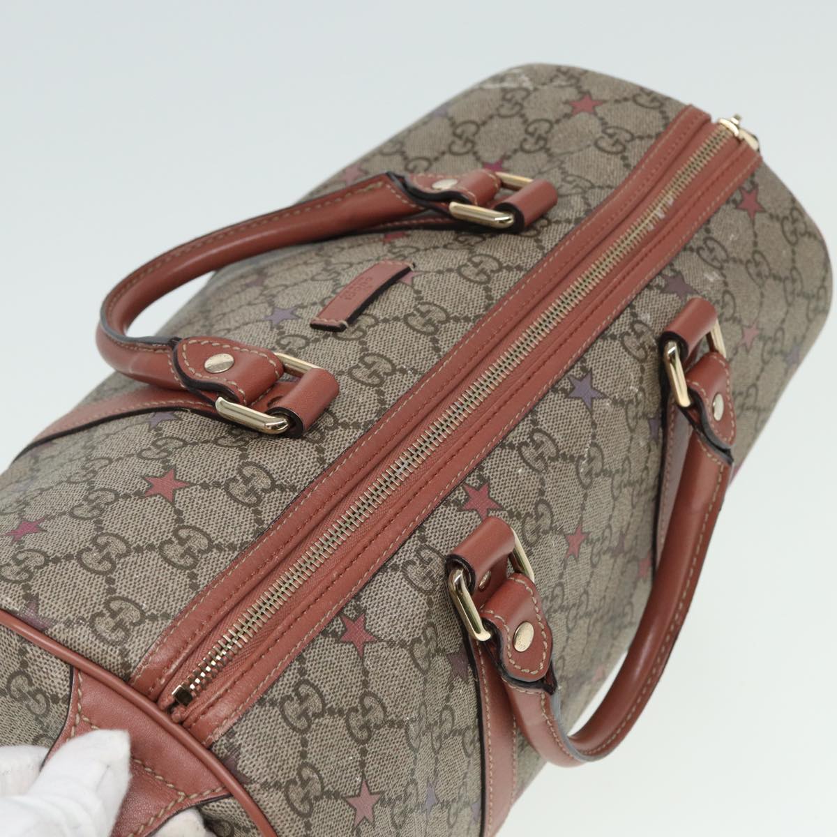 GUCCI GG Supreme Hand Bag PVC Beige 193603 79167