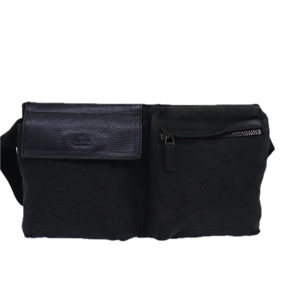GUCCI GG Canvas Waist bag Black 28566 79171