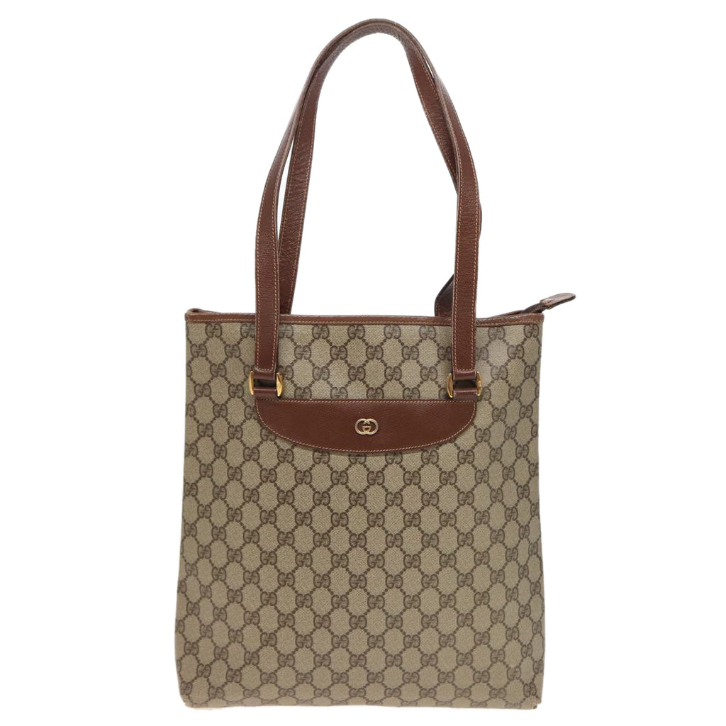 GUCCI GG Supreme Tote Bag PVC Leather Beige 002 123 6130 4021 79172