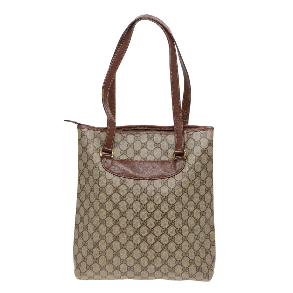 GUCCI GG Supreme Tote Bag PVC Leather Beige 002 123 6130 4021 79172