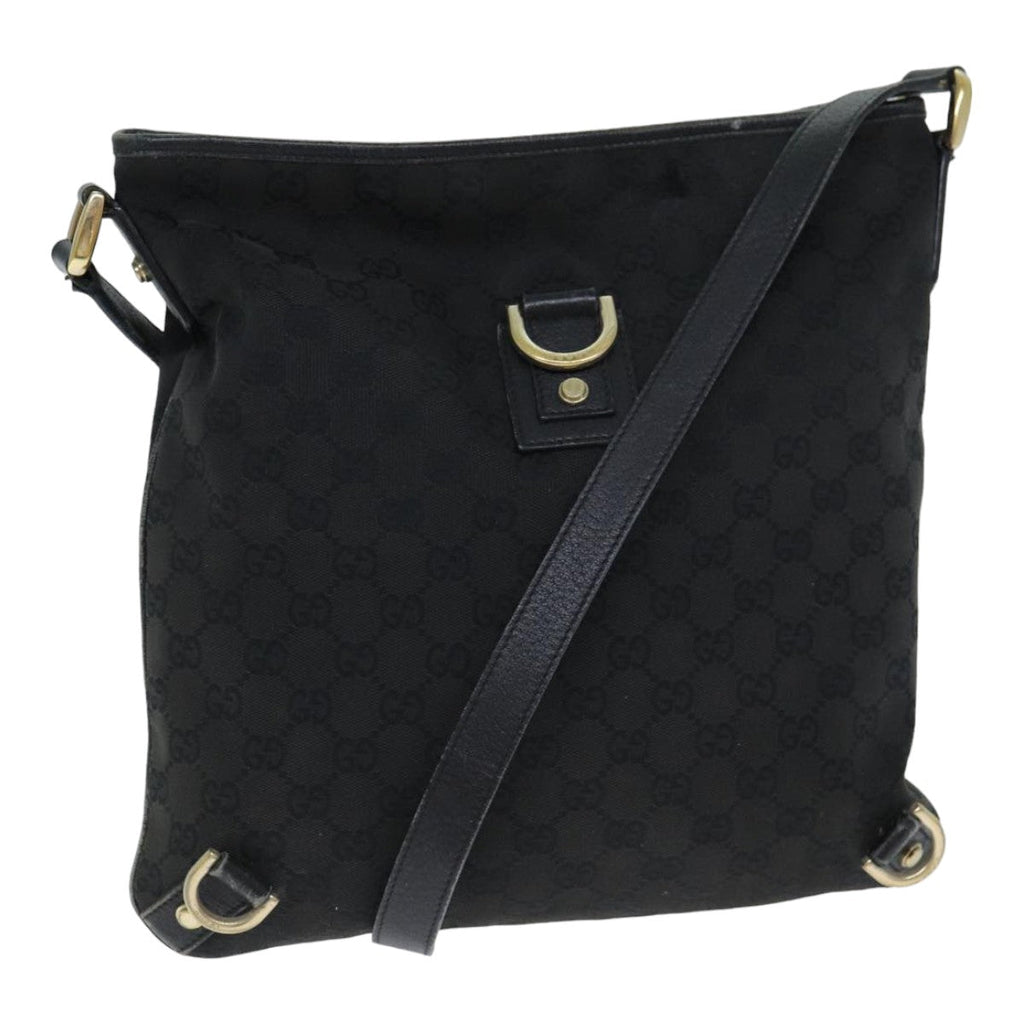 GUCCI GG Canvas Shoulder Bag Black 131326 79173