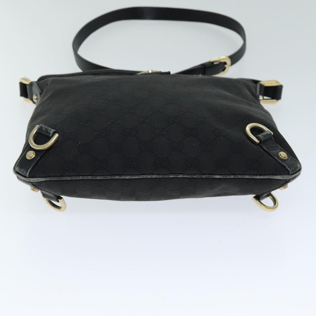 GUCCI GG Canvas Shoulder Bag Black 131326 79173