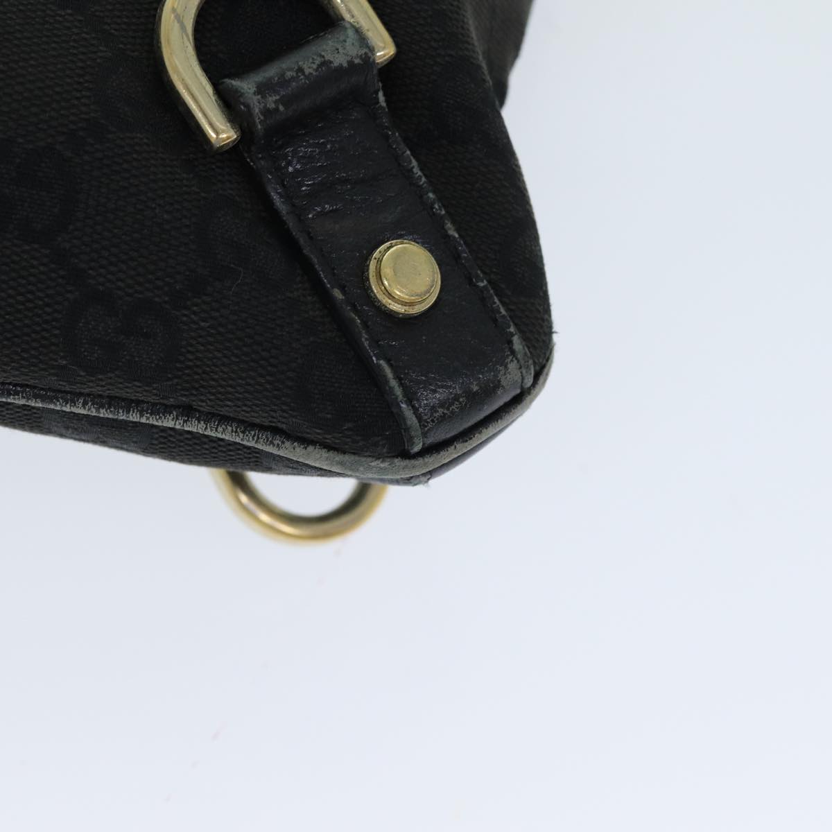 GUCCI GG Canvas Shoulder Bag Black 131326 79173