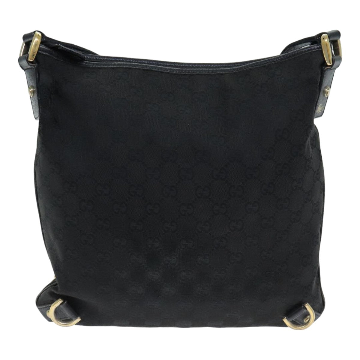 GUCCI GG Canvas Shoulder Bag Black 131326 79173