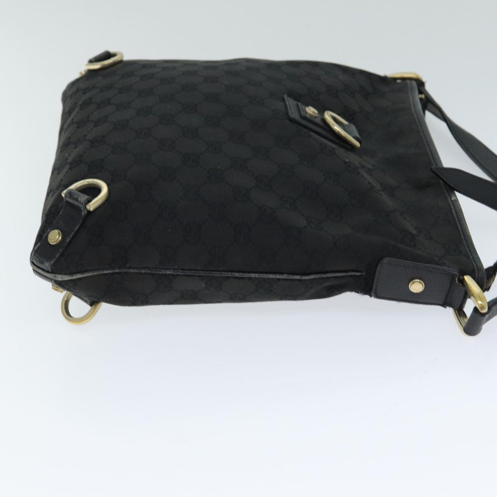 GUCCI GG Canvas Shoulder Bag Black 131326 79173