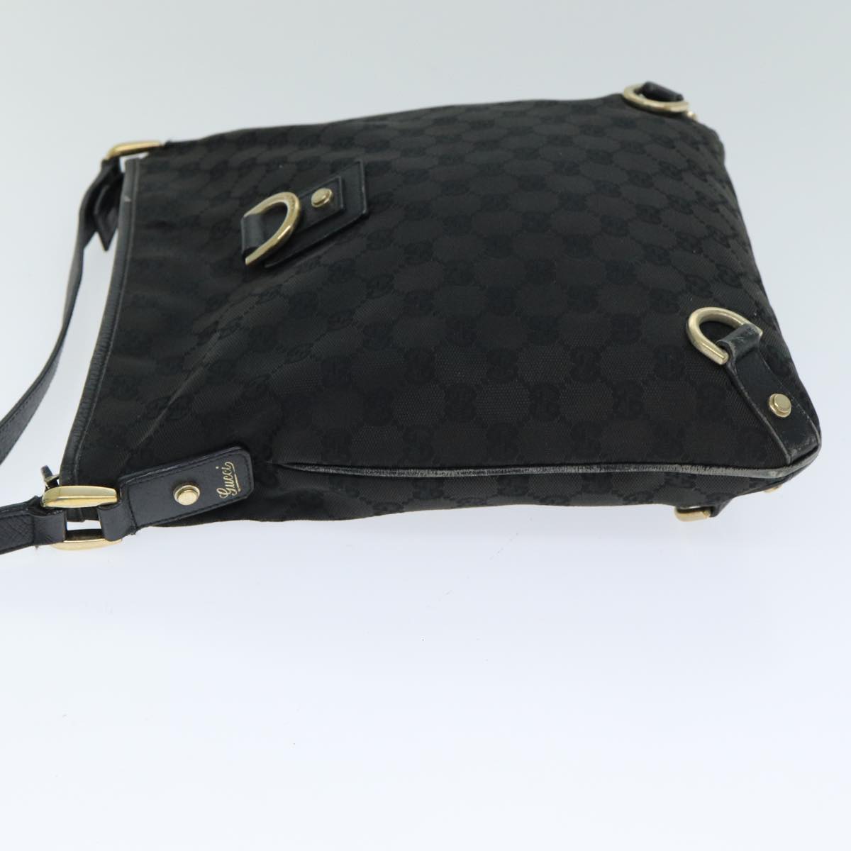 GUCCI GG Canvas Shoulder Bag Black 131326 79173