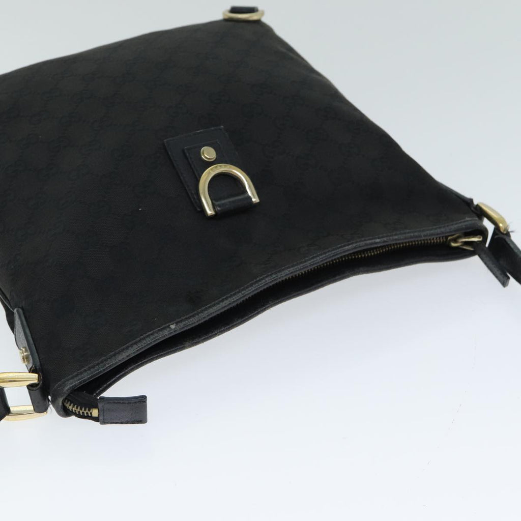GUCCI GG Canvas Shoulder Bag Black 131326 79173