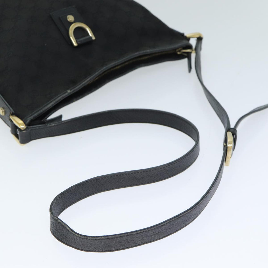 GUCCI GG Canvas Shoulder Bag Black 131326 79173