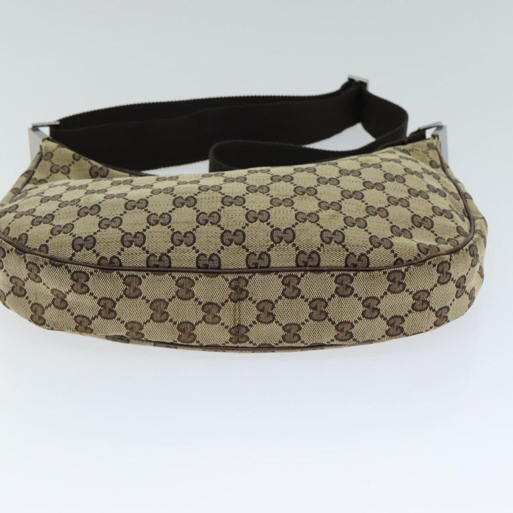 GUCCI GG Canvas Shoulder Bag Beige Brown 122790 79174