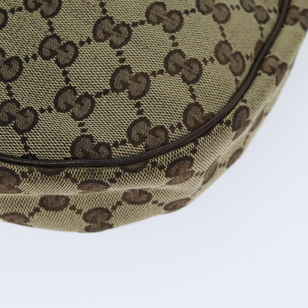 GUCCI GG Canvas Shoulder Bag Beige Brown 122790 79174