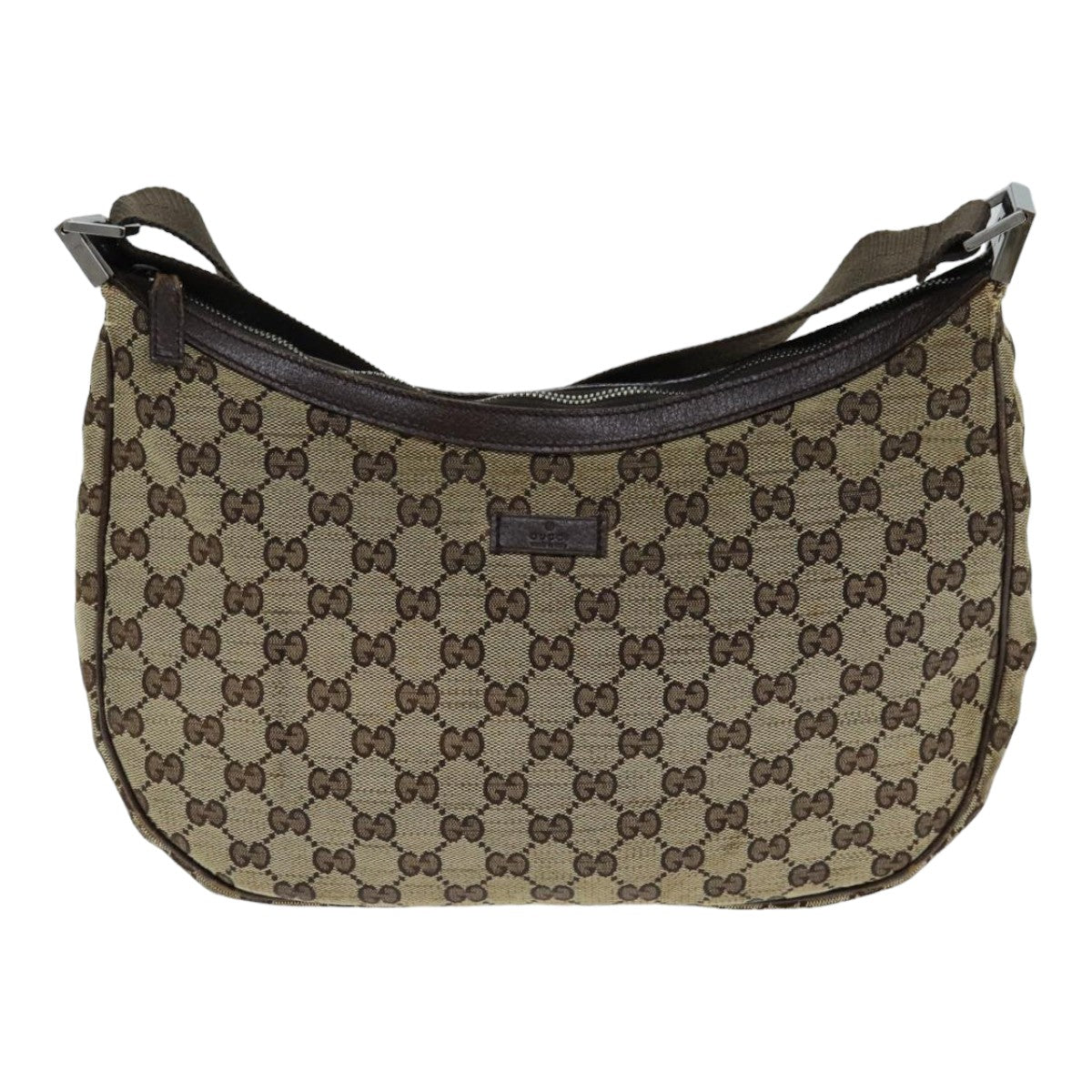 GUCCI GG Canvas Shoulder Bag Beige Brown 122790 79174