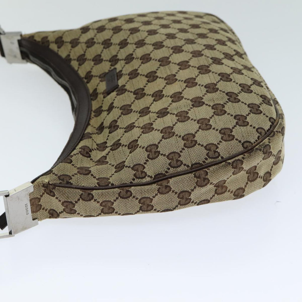 GUCCI GG Canvas Shoulder Bag Beige Brown 122790 79174