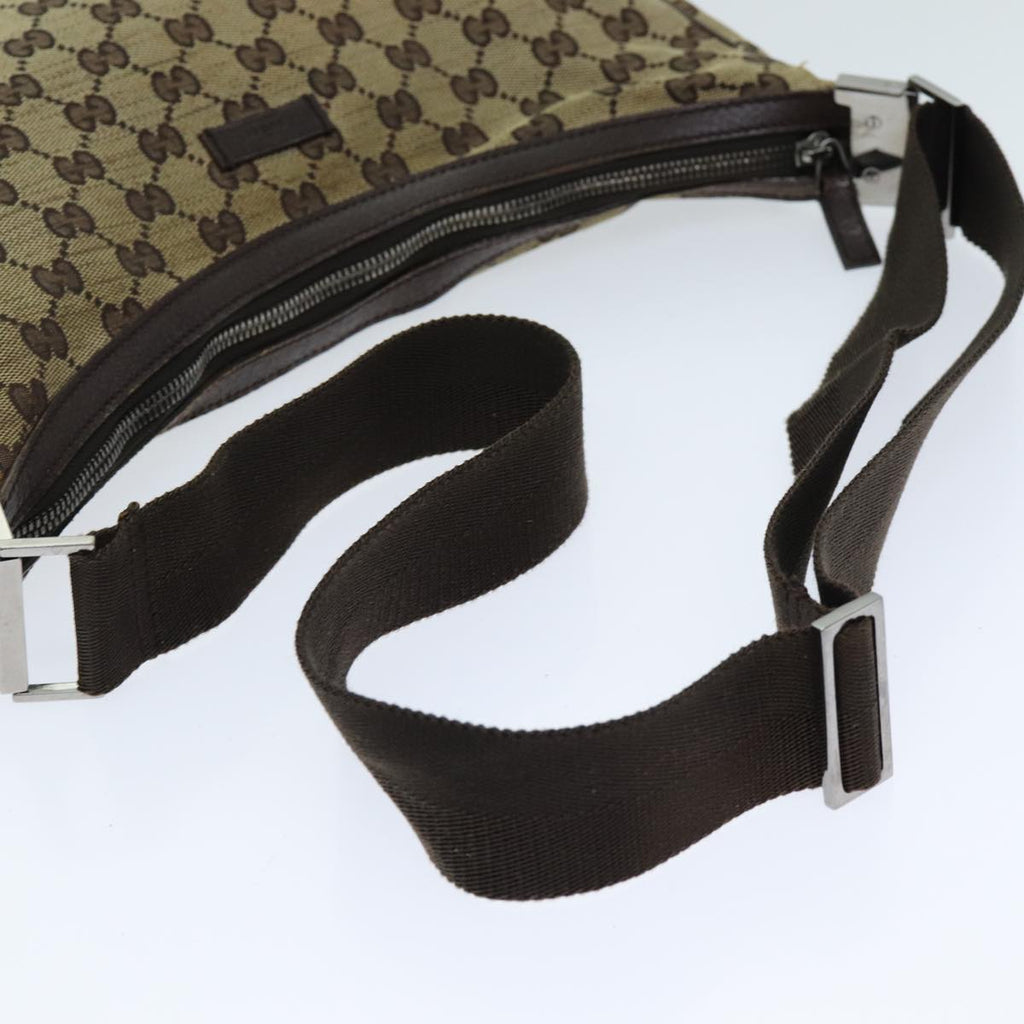 GUCCI GG Canvas Shoulder Bag Beige Brown 122790 79174