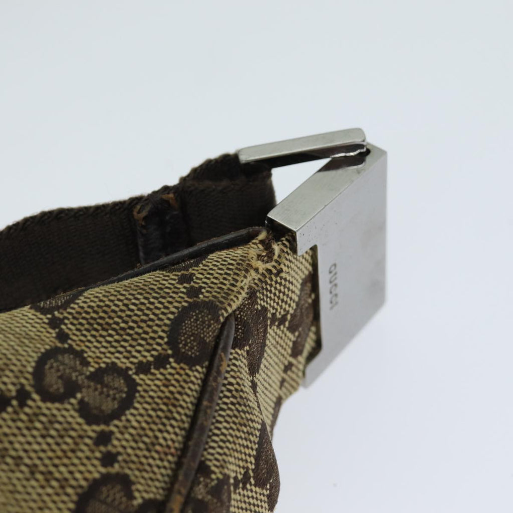 GUCCI GG Canvas Shoulder Bag Beige Brown 122790 79174