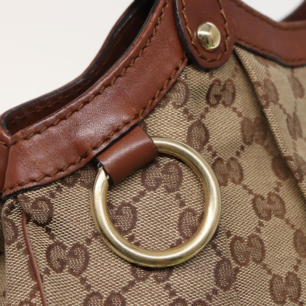 GUCCI GG Canvas Hand Bag Beige 211944 79175
