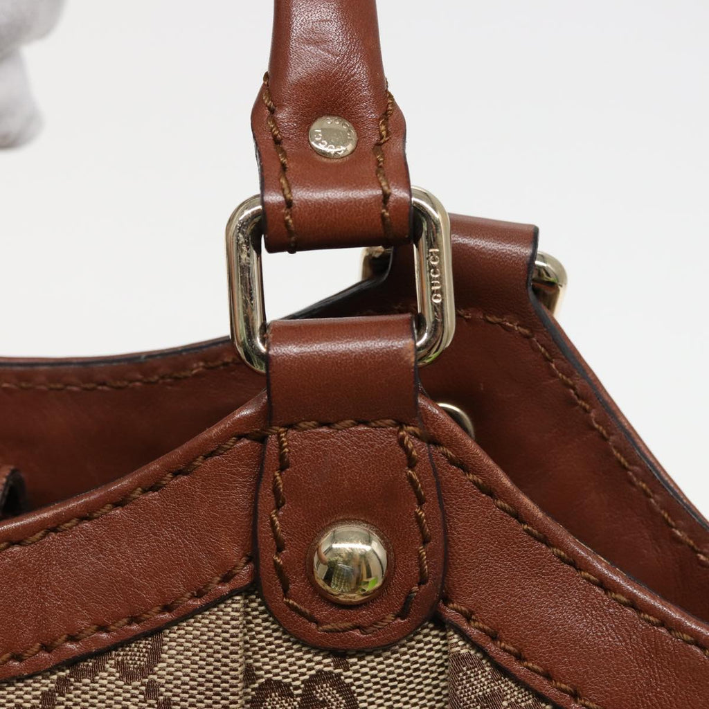 GUCCI GG Canvas Hand Bag Beige 211944 79175