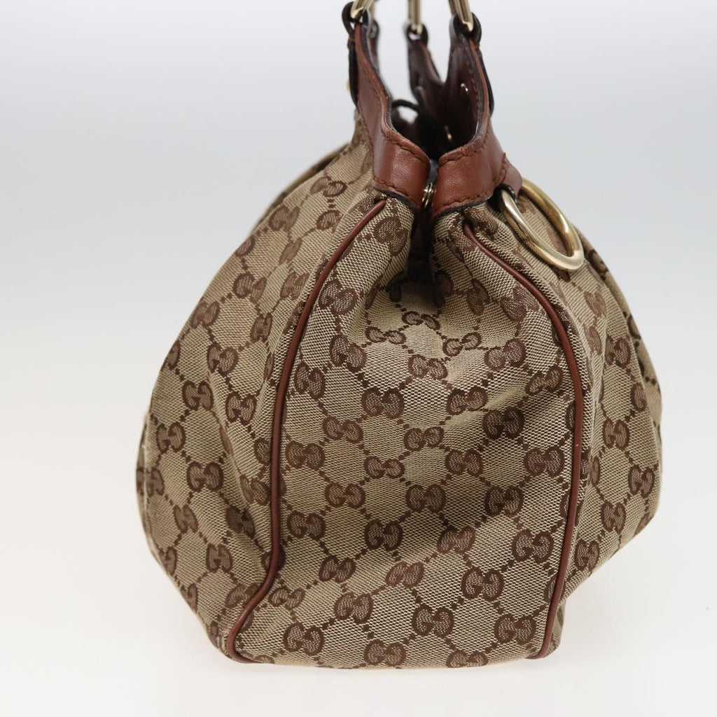 GUCCI GG Canvas Hand Bag Beige 211944 79175