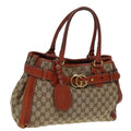 GUCCI GG Canvas Hand Bag Beige 247183 79179