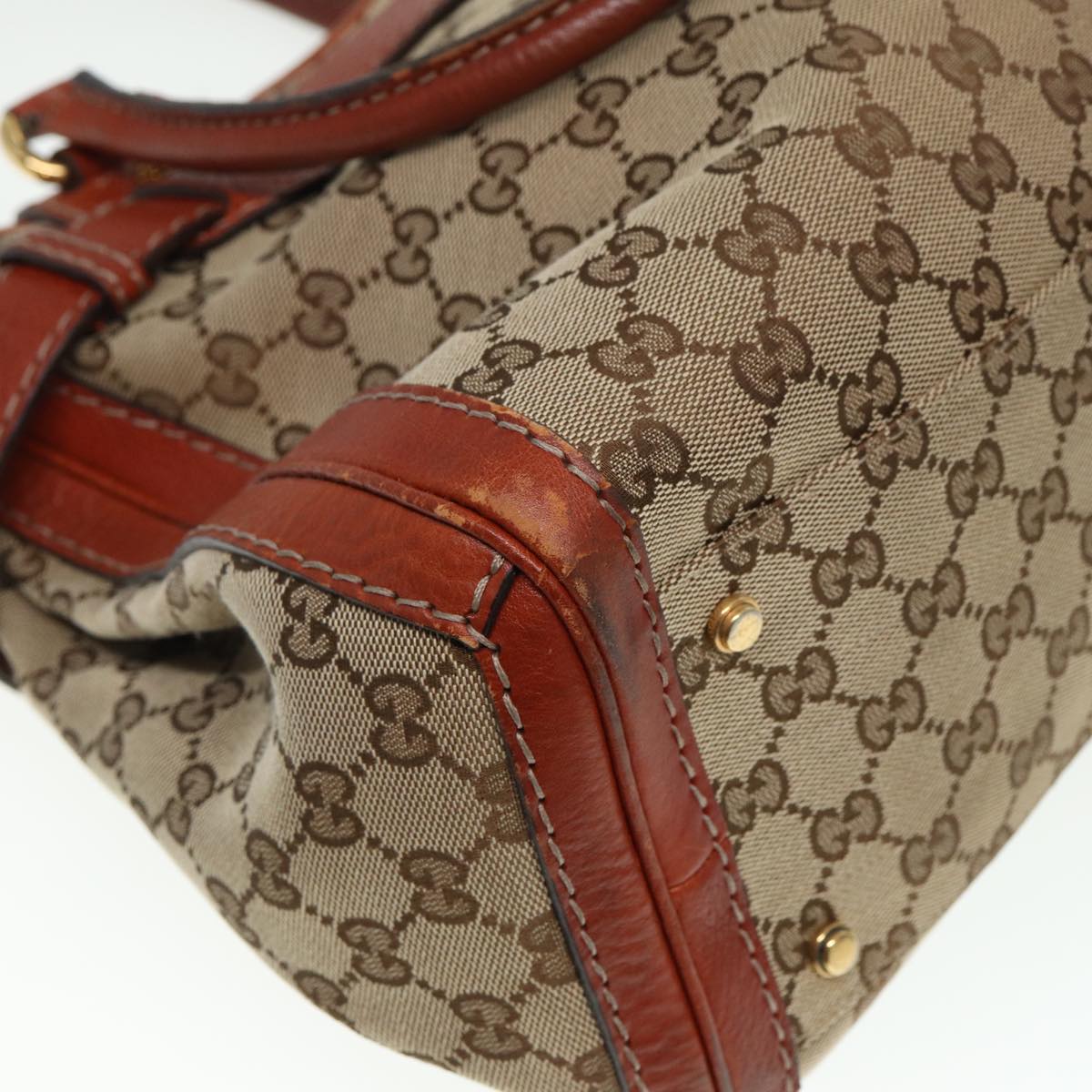 GUCCI GG Canvas Hand Bag Beige 247183 79179