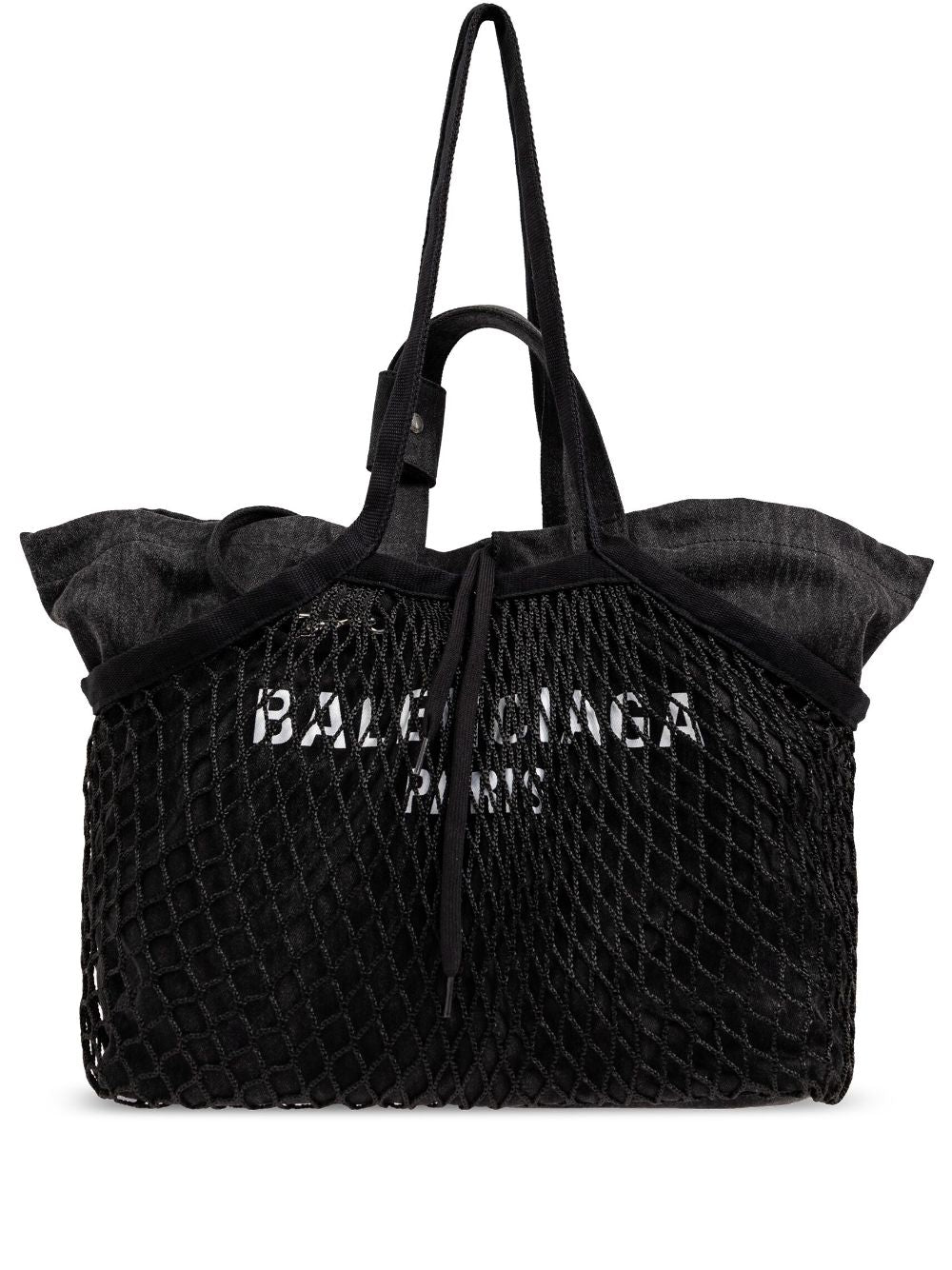 CANVAS FISHNET LAYER LOGO PRINT BAG