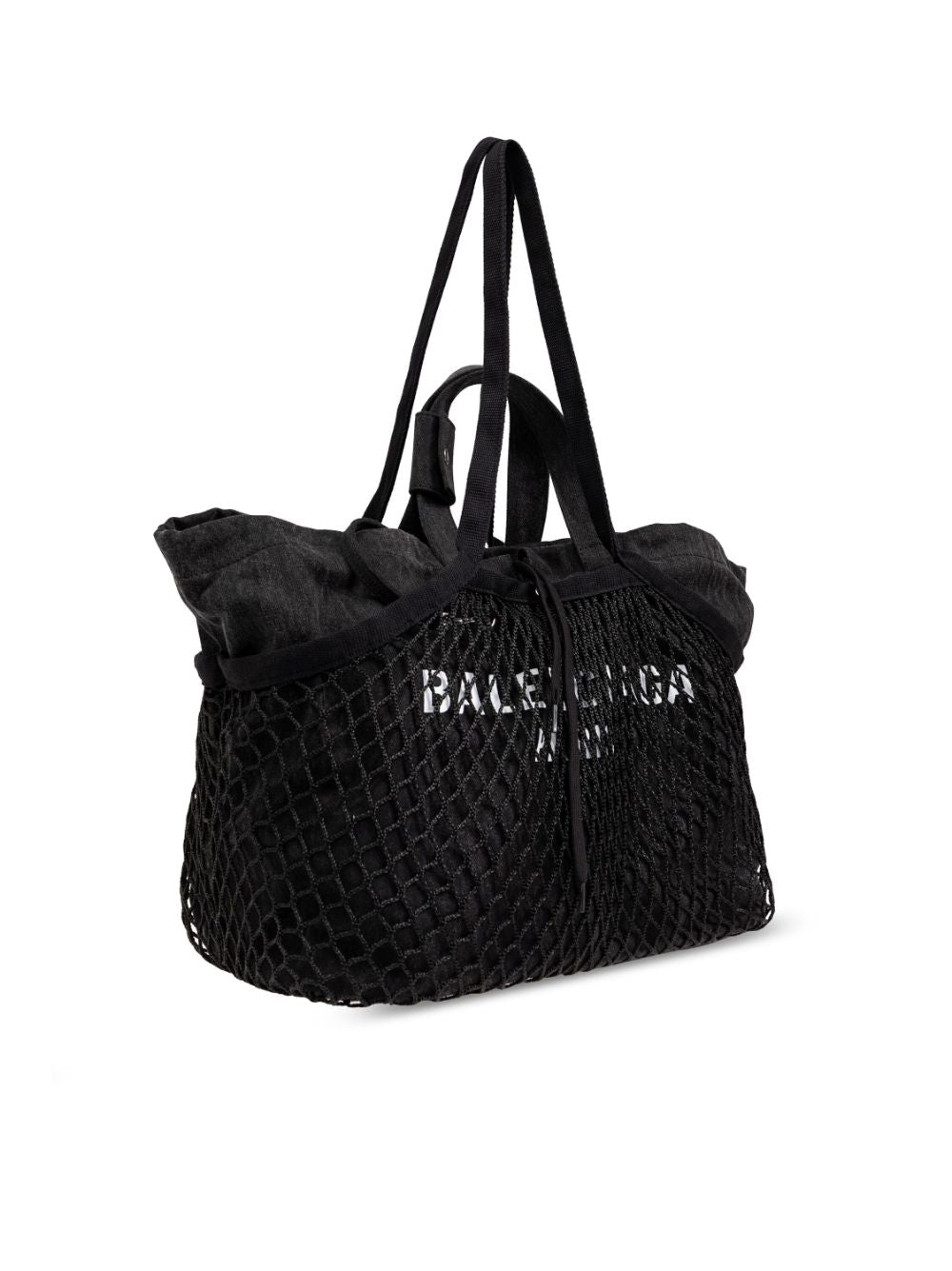 CANVAS FISHNET LAYER LOGO PRINT BAG