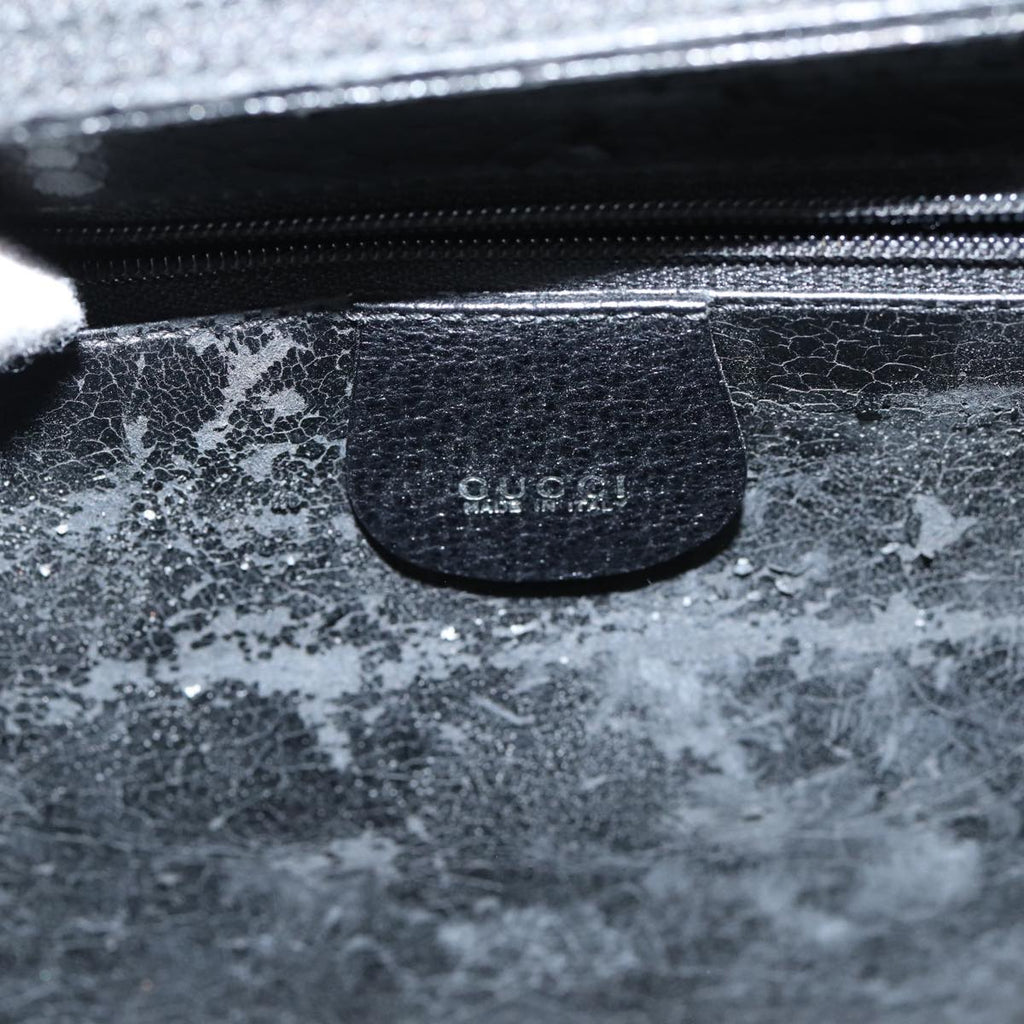 GUCCI Hand Bag Leather Black 79182