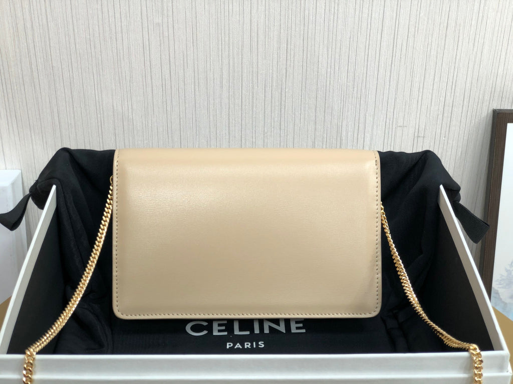 GLAMI Wallet On Chain Triomphe Beige For Women 7in/19cmÃƒâ€šÃ‚Â 