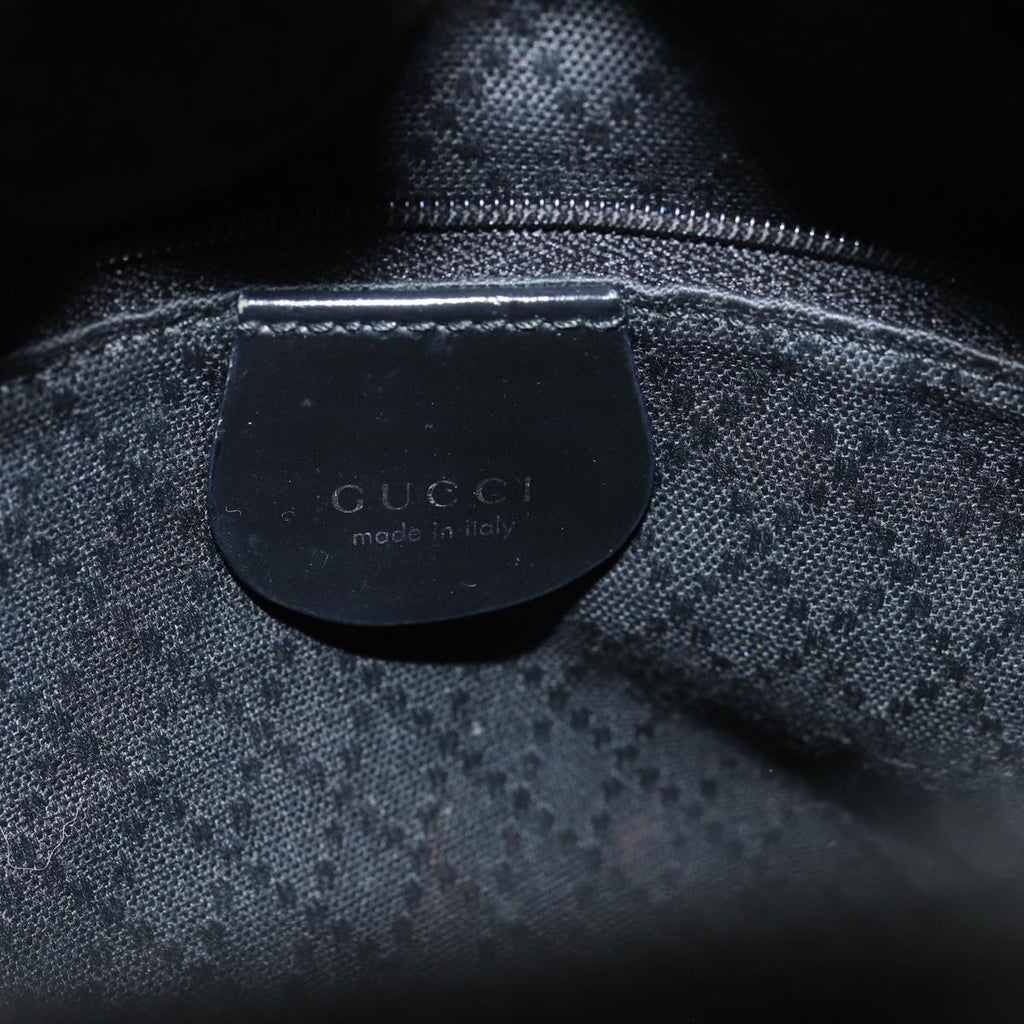 GUCCI Bamboo Hand Bag Nylon Black 000 1014 0575 5 79211