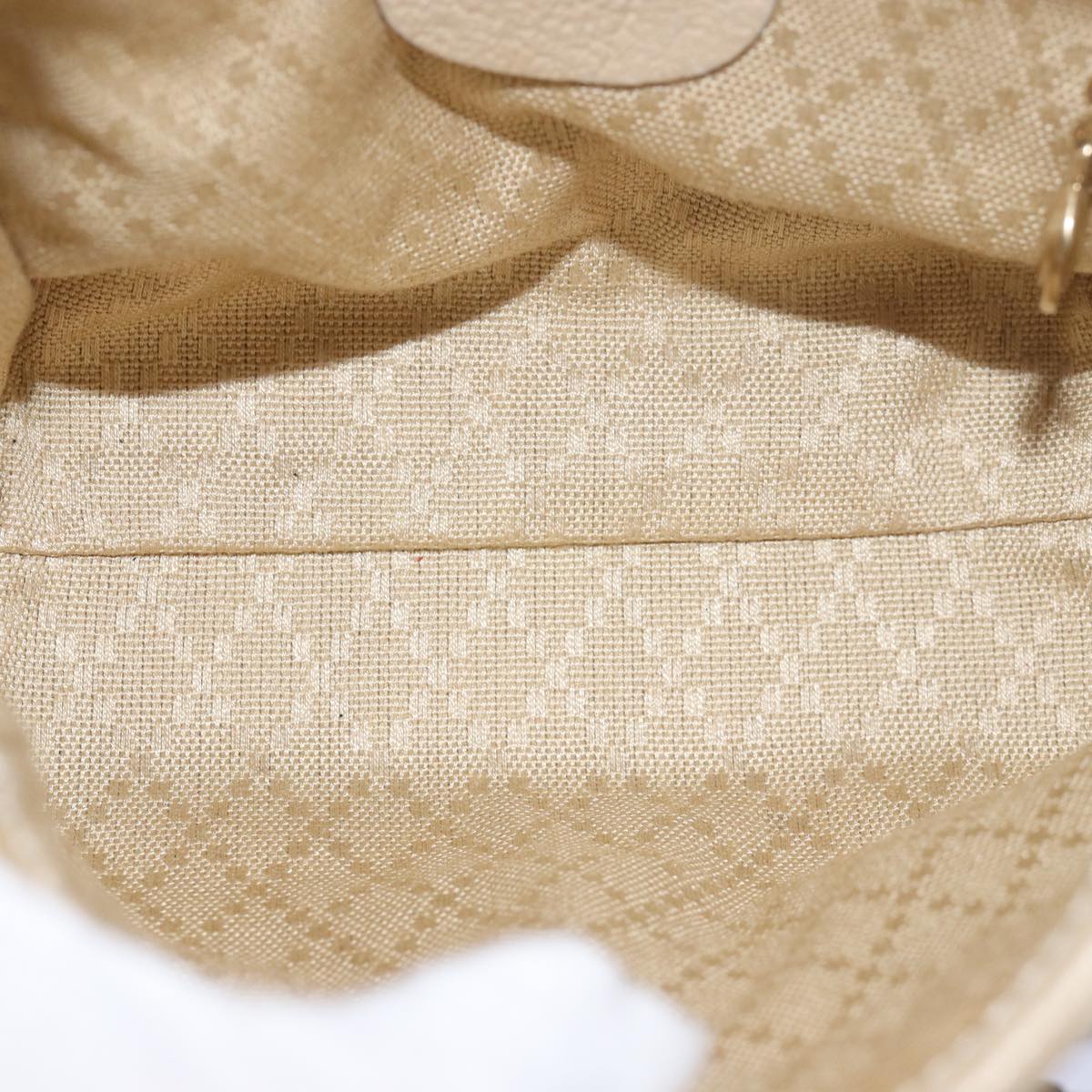 GUCCI Bamboo Hand Bag Suede 2way Beige 79215