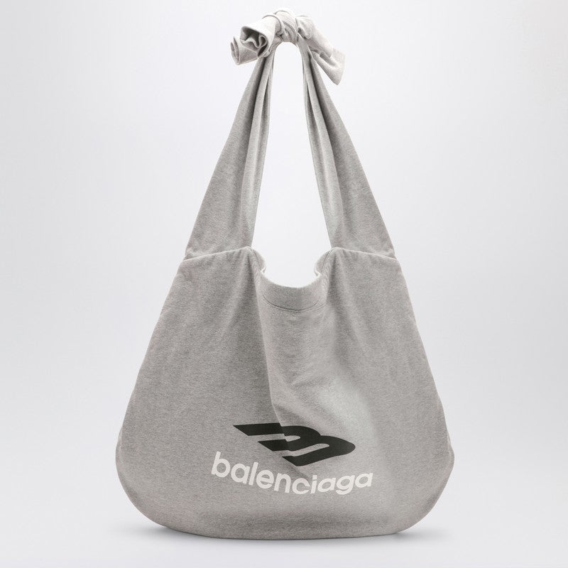 Balenciaga New Jersey Heather Grey Hobo Bag Men