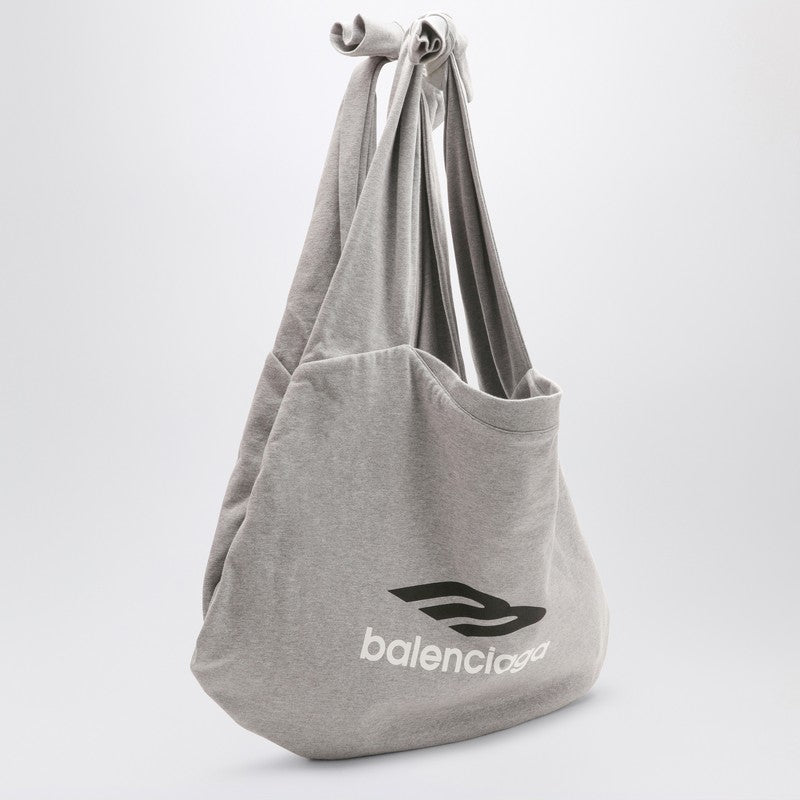 Balenciaga New Jersey Heather Grey Hobo Bag Men
