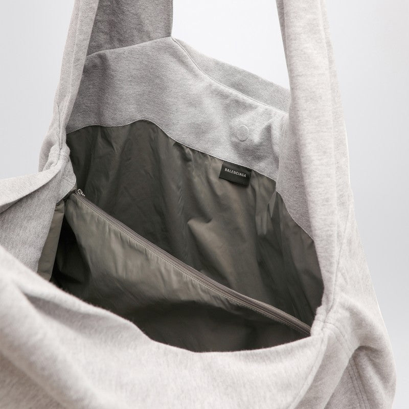Balenciaga New Jersey Heather Grey Hobo Bag Men