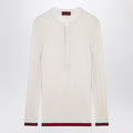 GUCCI Silk Crewneck T-Shirt with Web Ribbon Detail