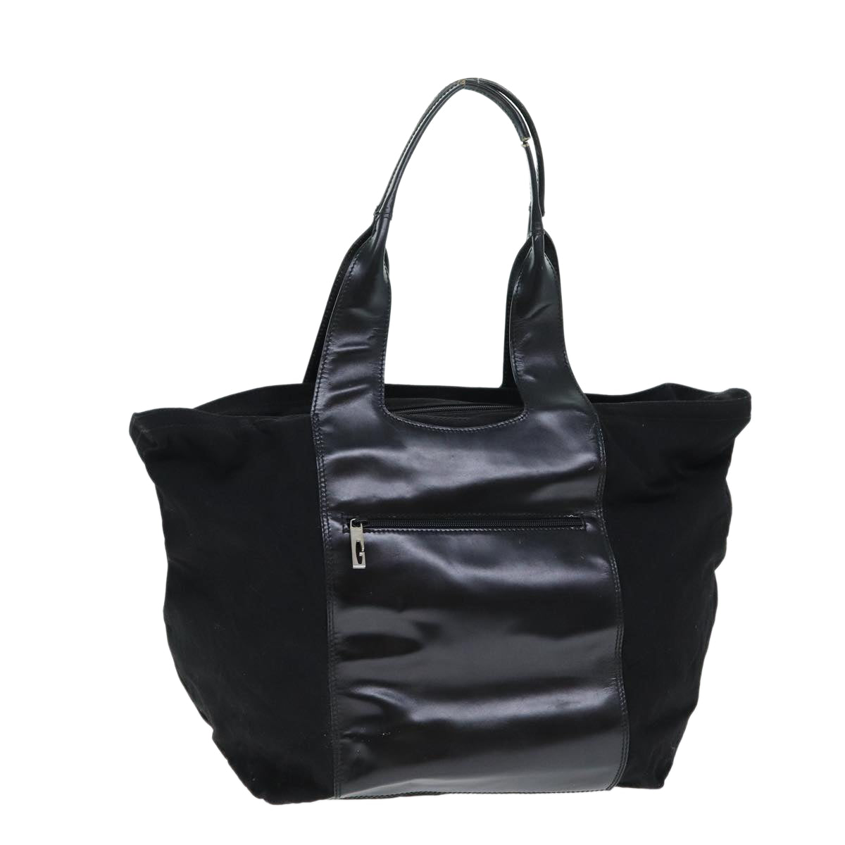 GUCCI Tote Bag Leather Canvas Black 019 2058 79287