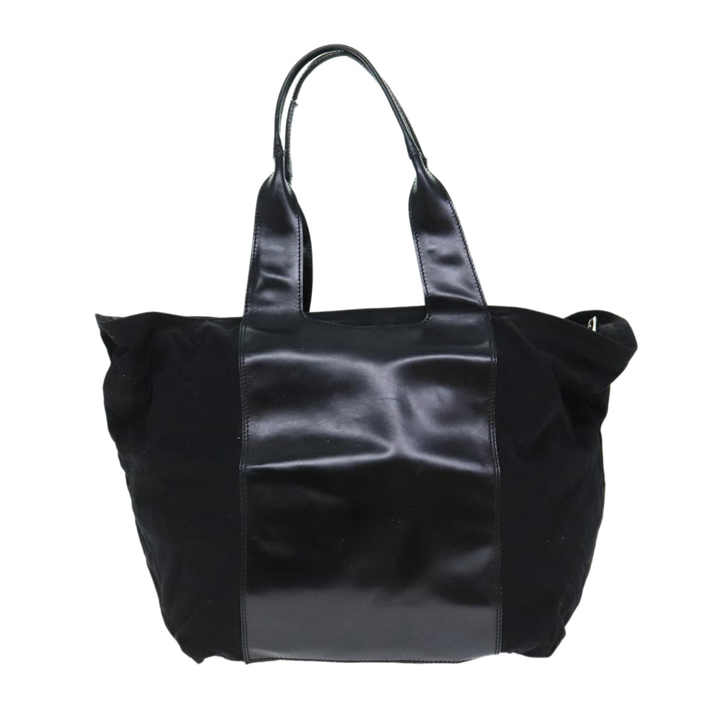 GUCCI Tote Bag Leather Canvas Black 019 2058 79287